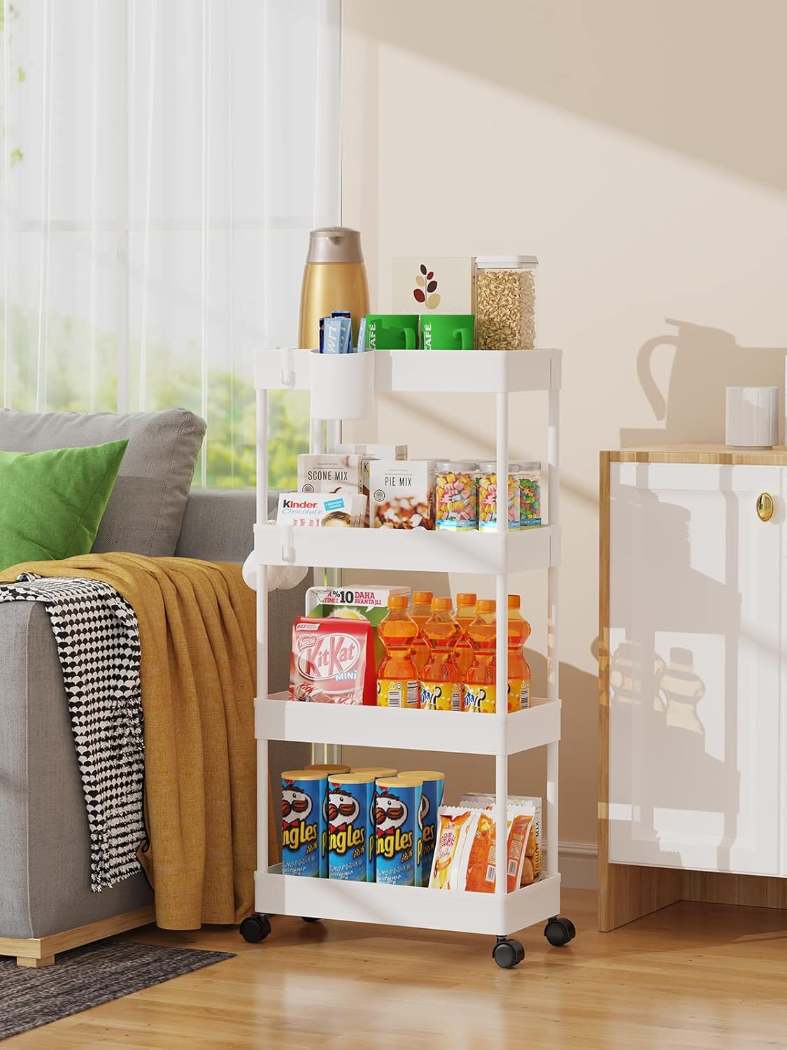 Carrito Organizador 4 Niveles Delgado Para Baño O Cocina