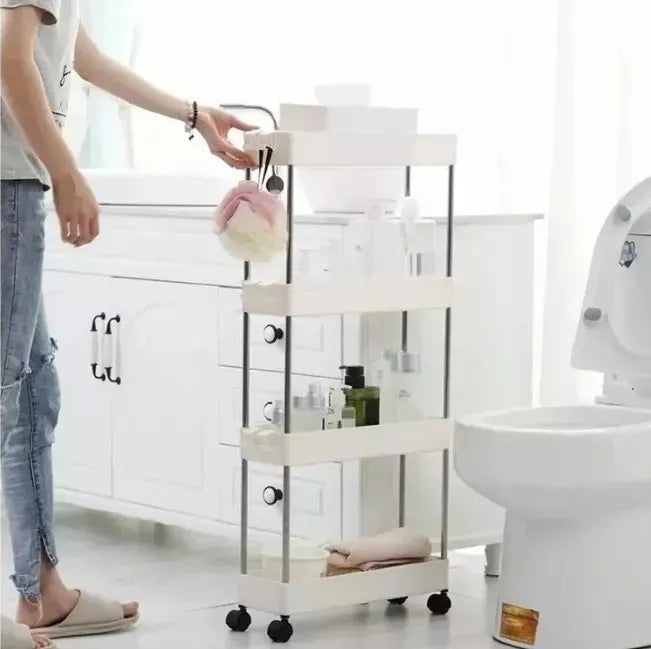Carrito Organizador 4 Niveles Delgado Para Baño O Cocina