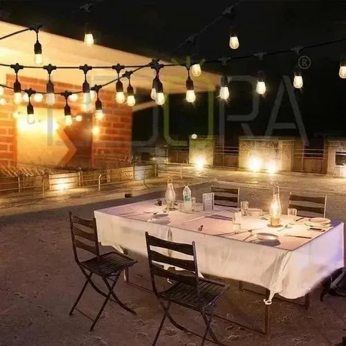 Luces Guirnalda Solar 10 Led Ampolleta Calida 5 Mtrs