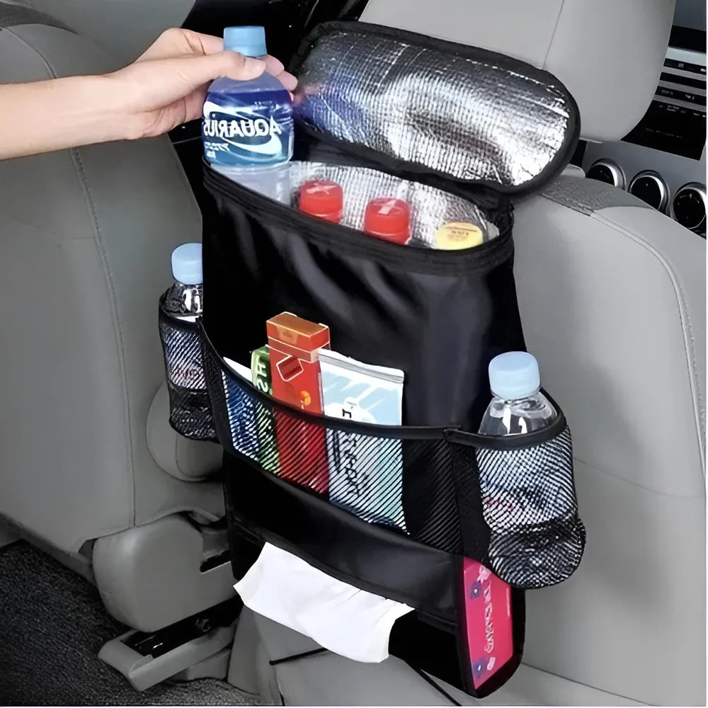 ganizador Asiento De Auto Con Compartimiento Térmico Color Negro