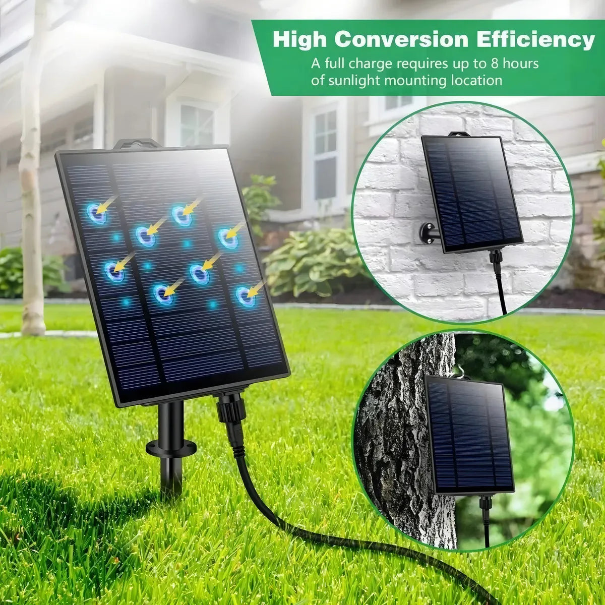 Luces Guirnalda Solar 10 Led Ampolleta Calida 5 Mtrs