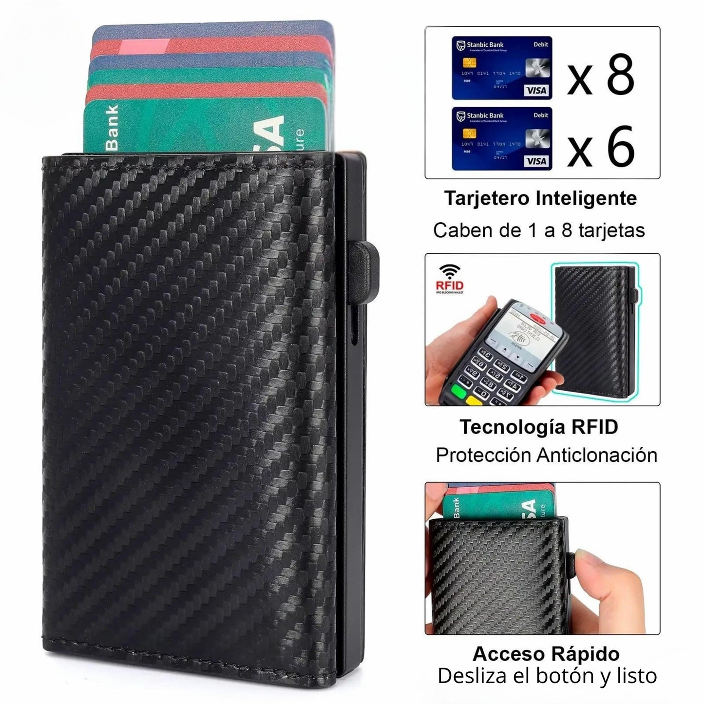 Billetera Tarjetero Anticlonación Rfid